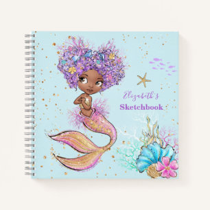 Cute Brown Mermaid Notitieboek