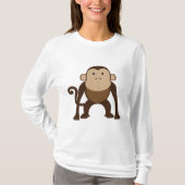 Cute Brown Monkey T-shirt (Voorkant)