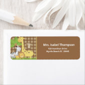 Cute Brown Oerwoud Animals Etiket (Insitu)