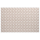 Cute Brown Owl and Bird Pattern Stof (Yard (91,4 cm))