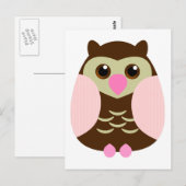 Cute Brown Owl Briefkaart (Voorkant / Achterkant)