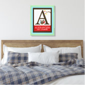 Cute Brown Owl Canvas Letter Name Print 16x20 (Insitu (Slaapkamer))