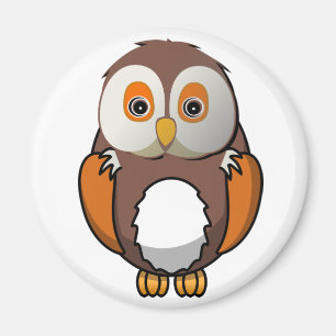 Cute Brown Owl Magneet