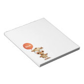 Cute Brown Owl Personalized Notitieblok (Schuin)