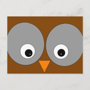 Cute Brown Owl Post Card Briefkaart