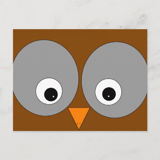 Cute Brown Owl Post Card Briefkaart (Voorkant)