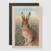 Cute Brown Paasbunny and Clover (Voorkant / Achterkant)