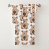 Cute Brown Plush Speelgoed Teddy Bear Stuffed Anim Bad Handdoek (Insitu)