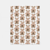 Cute Brown Plush Speelgoed Teddy Bear Stuffed Anim Fleece Deken (Voorkant)