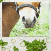 CUTE BROWN PONY THEEDOEK (Gevouwen)