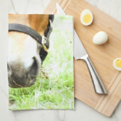 CUTE BROWN PONY THEEDOEK (Quarter Fold)