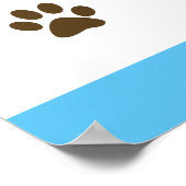 Cute Brown Puppy Baby shower Sign. Poster (Hoek)