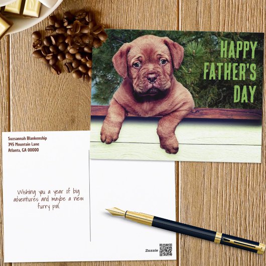 Cute Brown Puppy Photo Special Occasion Sjabloon Briefkaart