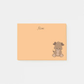 Cute Brown Puppy Post-it® Notes (Voorkant)