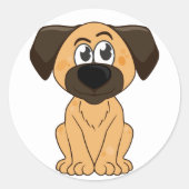 Cute Brown Puppy - Sticker (Voorkant)