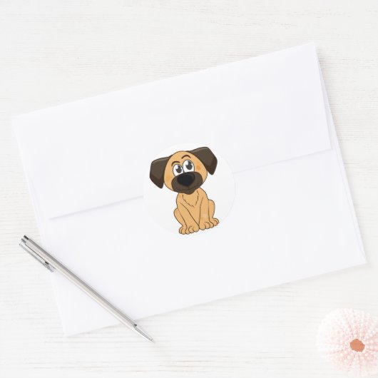 Cute Brown Puppy - Sticker (Envelop)