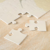 Cute Brown Puppy Yellow Sunflower Waterverf Legpuzzel (Zijkant)