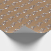 Cute Brown Rabbit Bunny Natural Baby Kraft Cadeaupapier (Hoek)