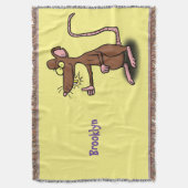 Cute brown rat duikt op cartoon deken (Voorkant Verticaal)