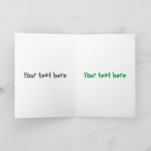 Cute brown rat duikt op cartoon kaart (Binnen)