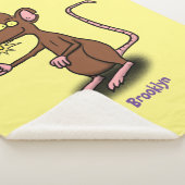 Cute brown rat duikt op cartoon sherpa deken (3/4)