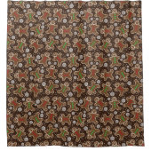 Cute Brown Red Green-kerstcadeautjes Douchegordijn (Voorkant)