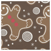 Cute Brown Red Green-kerstcadeautjes Stof (Close Up)