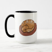 Cute Brown Sleeping Kitty Cat Mok (Links)