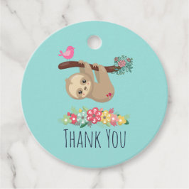 Cute Brown-sleuf onderaan bedankt Bedankjes Labels