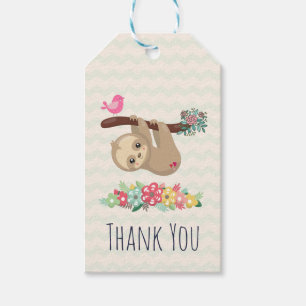 Cute Brown-sleuf onderaan bedankt Cadeaulabel