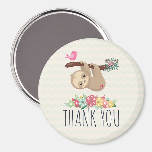 Cute Brown-sleuf onderaan bedankt Magneet (Voorkant / Achterkant)