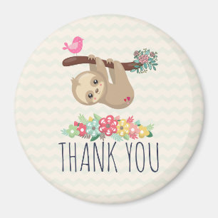 Cute Brown-sleuf onderaan bedankt Magneet