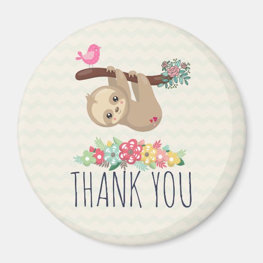 Cute Brown-sleuf onderaan bedankt Magneet (Voorkant)