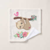 Cute Brown-sleuf onderaan patroon Bad Handdoek (Wasdoekje)