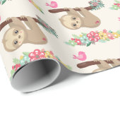 Cute Brown-sleuf onderaan patroon Cadeaupapier (Rol Hoek)