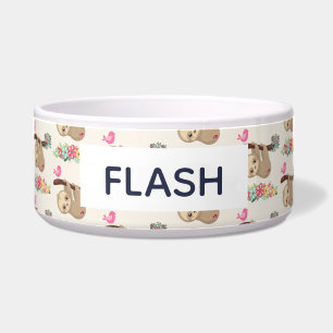 Cute Brown-sleuf onderaan patroon Voerbakje