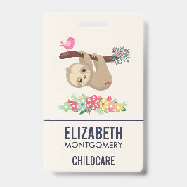 Cute Brown-sleuf ondersteboven Badge