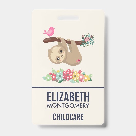 Cute Brown-sleuf ondersteboven Badge (Voorkant)