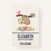 Cute Brown-sleuf ondersteboven Badge (Achterkant)