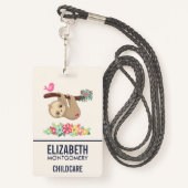 Cute Brown-sleuf ondersteboven Badge (Achterkant met draagriem)