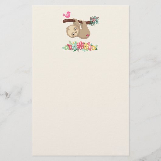 Cute Brown-sleuf ondersteboven Briefpapier (Voorkant)