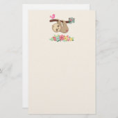 Cute Brown-sleuf ondersteboven Briefpapier (Voorkant / Achterkant)