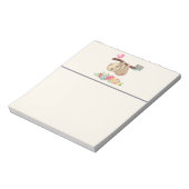 Cute Brown-sleuf ondersteboven Notitieblok (Linkerzijde)