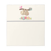 Cute Brown-sleuf ondersteboven Notitieblok (Voorkant)