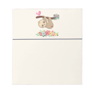 Cute Brown-sleuf ondersteboven Notitieblok