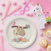 Cute Brown-sleuf ondersteboven Papieren Bordje (Feest)