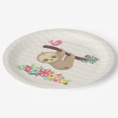 Cute Brown-sleuf ondersteboven Papieren Bordje (Gekanteld)