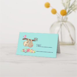 Cute Brown-sleuf ondersteboven Plaatskaartje