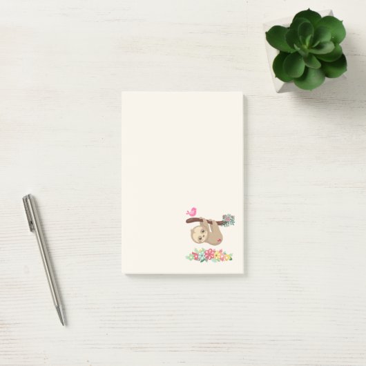 Cute Brown-sleuf ondersteboven Post-it® Notes (Kantoor)