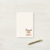 Cute Brown-sleuf ondersteboven Post-it® Notes (Op bureau)